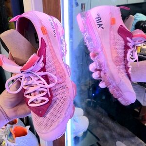 Nike Pink and Red Air Sneakers